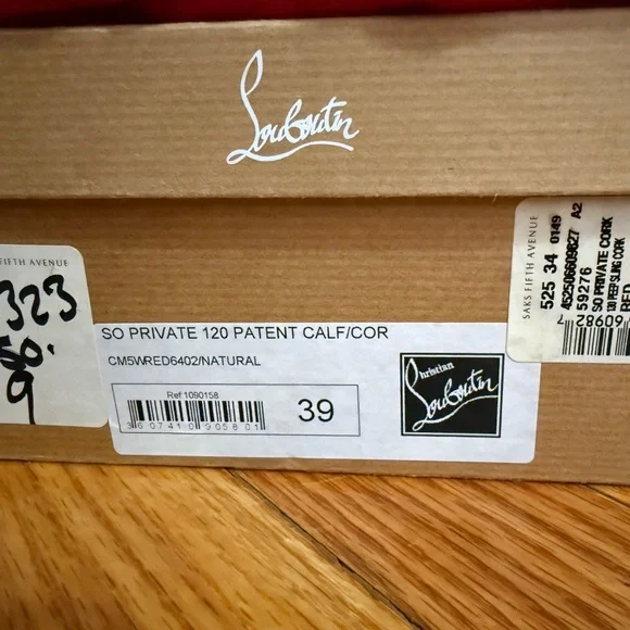 Christian Louboutin So Private 120 Red patent Slingback sandals size 39